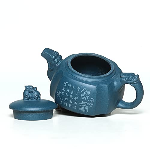 Siline Zisha Teapot 8.6Oz,Genuine Handmade Yixing Clay Tea Pot With Filter,Chinese Kung Fu Infuse Brew Tea Maker Set #TOP2