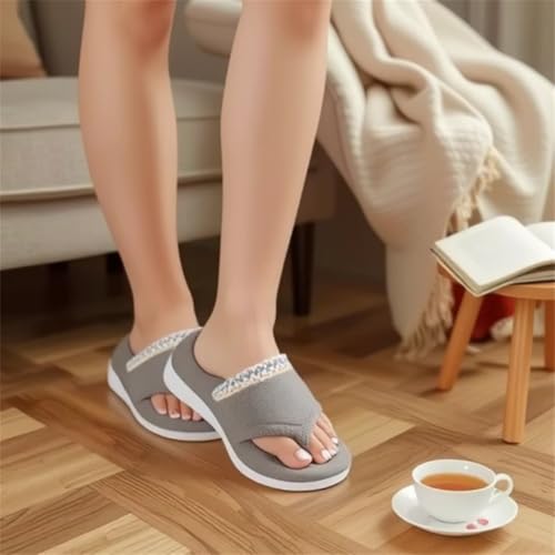 Women Flip Flop House Slipper Indoor House Shoe Soft Memory Foam Terry Thong Slippers Non-Slip Sole Barefoot Outdoor2