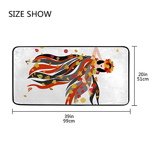 Tapis de cuisine en polyester résistant au style automnal élégant 100 cm