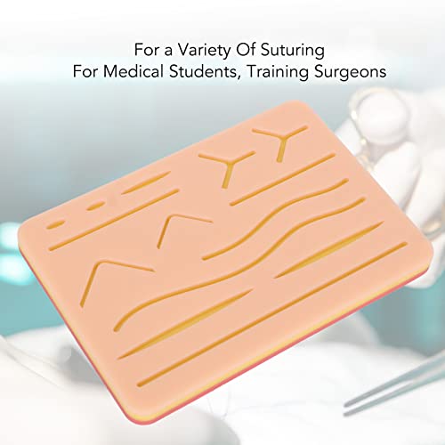 Image of Suture Practice with Simulated Human Tissue Lightweight Silicone Model, Portable Training Tool for Students Dentists Surgeons