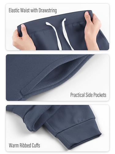 Resinta Baby and Toddler Boys Cotton Active Fleece Jogger Sweatpants Pull on Fleece Pants with Pockets Drawstring for Winter3