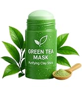 SHUIKU Green Tea Clay Stick for Face – Blackhead Remover Mask with Green Tea Extract for Deep Por...