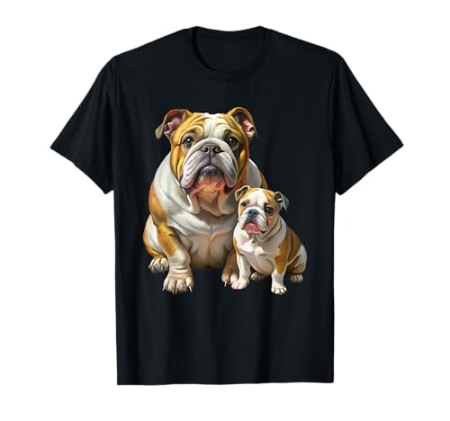 Englische Bulldogge Welpen mit englischer Bulldogge T-Shirt