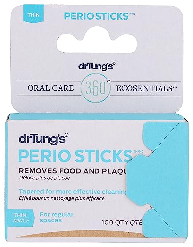 Dr. Tungs Perio Sticks Thin Plaque Remover, Eco Certified, 100 Pieces (Pack Of 6)