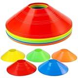 Xujinsongg 20 Pièces Plots de Marquage pour Football Cône, Plots Entraînement Cônes de Mar...