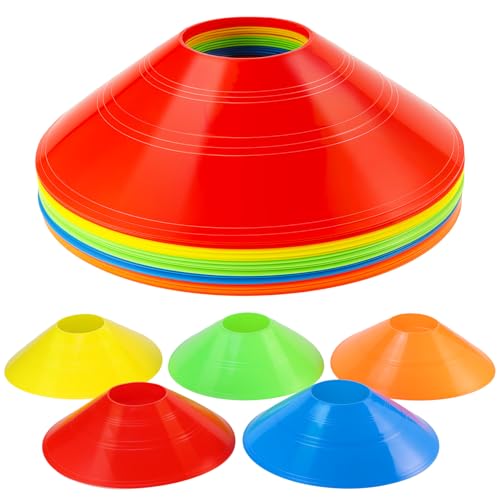 Xujinsongg 20 Pièces Plots de Marquage pour Football Cône, Plots Entraînement Cônes de Marquage, cônes de Football pour Hockey, Patinage sur Glace, Handball,...