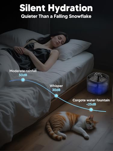 Automatic Cat Feeder and Water Fountain, 4L/16Cups Pet Dry Food Dispenser 2L Water Dispenser, Locking Lid, Programmable Timer 6 Daily Meals, 10s Voice Recorder, Cat Accessories for Puppy Kitten - Image 6
