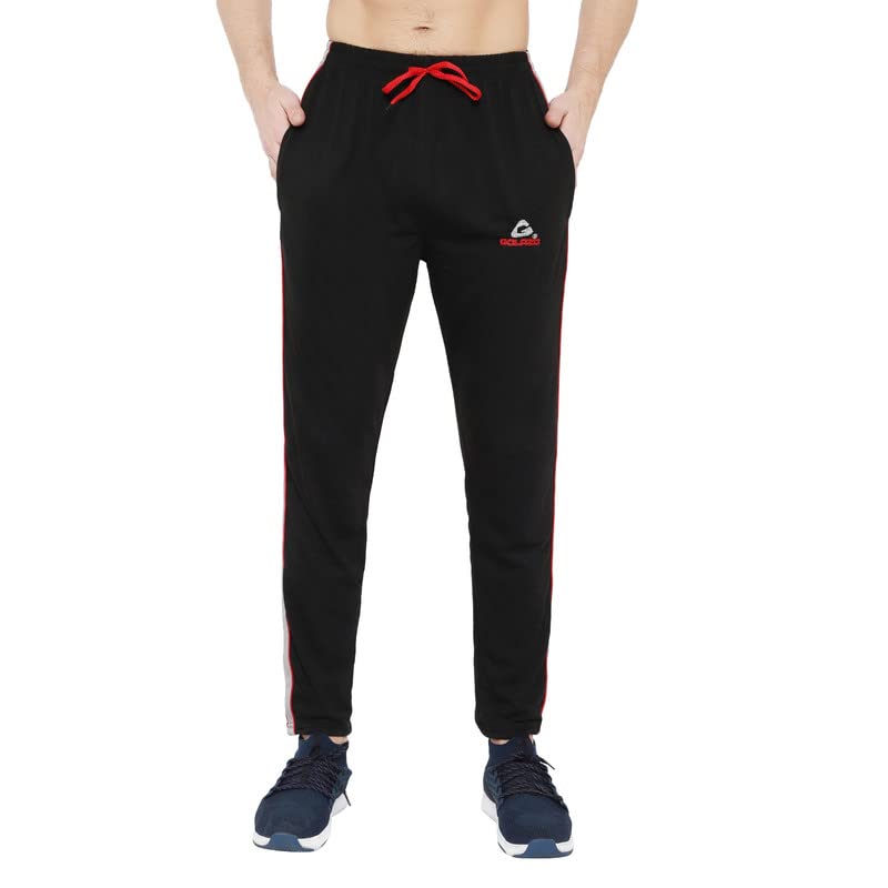Image of GOLAZO Regular Fit Multicolor Cotton Track Pants for Men with Comfort and Style in Your Athelisure Wear