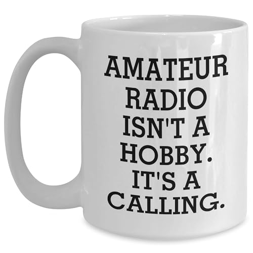 Amateur Radio Enthusiasts Gifts from Friends for Christmas - 'It's A Calling' White Coffee Mug