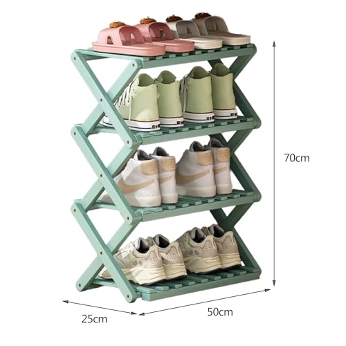 Rangement à chaussures pliable premium en bambou durable gris