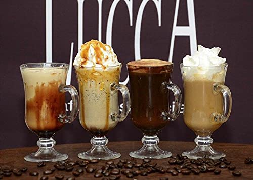 Glass Jar300 ml with Handle Juice and Water Glass for Cocktail, Dessert, Beer, Milkshake (Set of 3, Transparent)