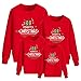 Produktbild N \ A Weihnachtspullover Familie Set Weihnachts Familien Pullover Weihnachten Familie Pulli Weihnachten Weihnachtspullis Kinder Junge Mädchen Weihnacht Sweatshirt Hässlicher Weihnachtspulli Rot 130