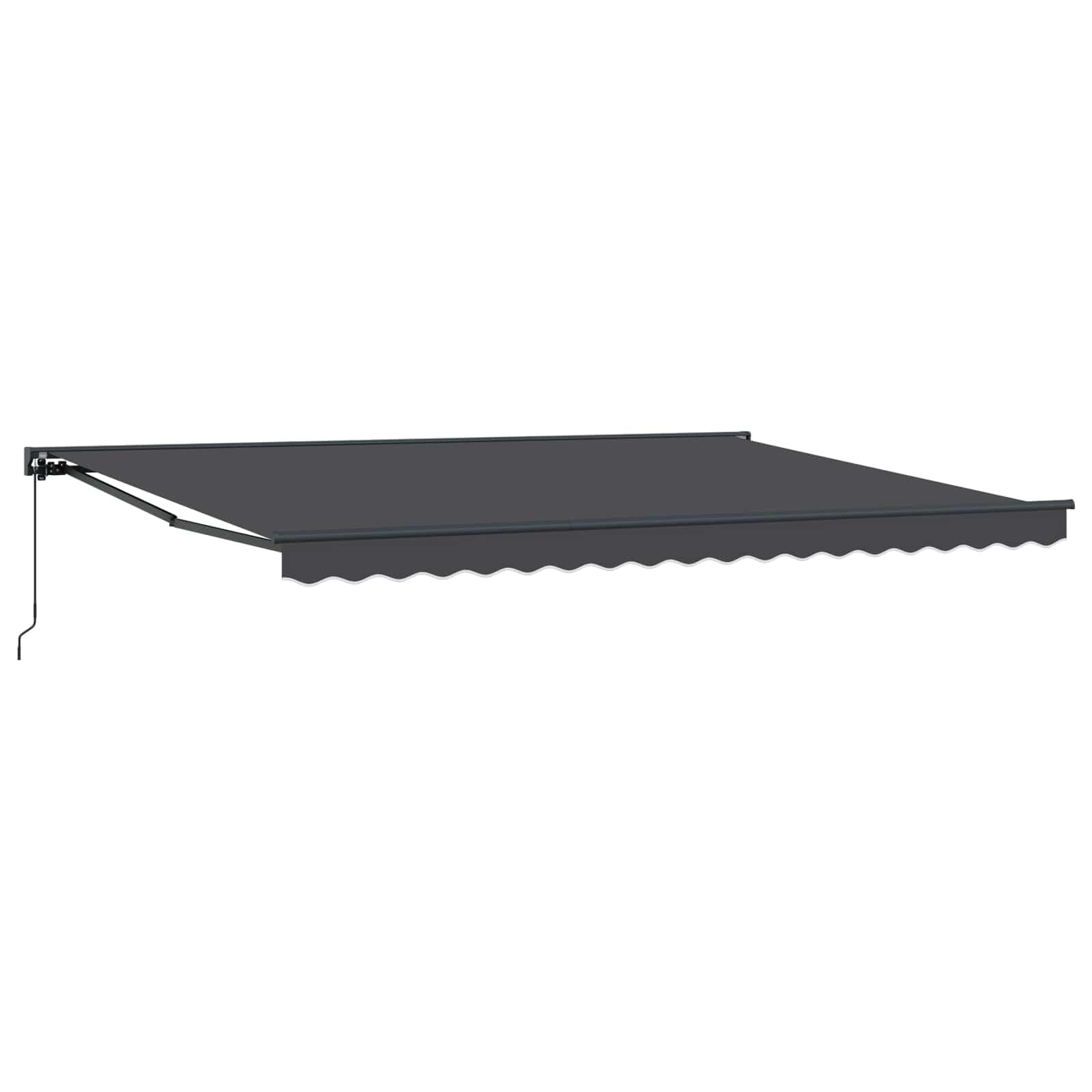 Store banne rétractable 4x2m anthracite de terrasse contre la chaleur et le soleil