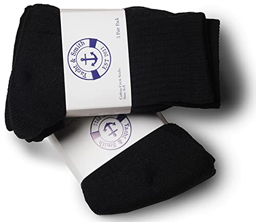 Yacht & Smith 36 Pairs Of Children & Kids Wholesale Bulk Sports Crew, Athletic Case Pairs Socks, by SOCKS'NBULK (36 Pairs Black, Kids 6-8 (Shoe size 4-7.5))3