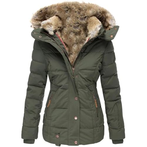 Women's Winter Hooded Warm Thickened Parka Military Hooded Jacket2