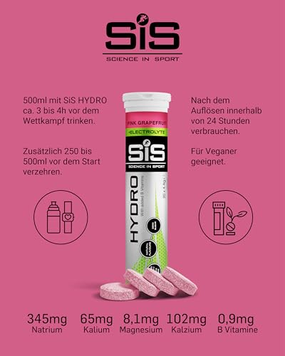 Science in Sport Hydro Elektrolyt-Tabletten, 8 x 20 Tabs, Pink Grapefruit – Ansicht 4