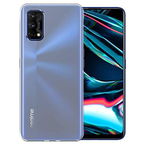 Image of Fashionury Crystal Clear Case for Realme 7 Pro | Yellowing Resistance | Transparent TPU Silicone | Raised Camera Lips | Slim Transparent Cover