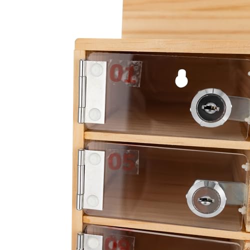 Caja de almacenamiento para teléfonos móviles con gran capacidad y estructura de madera maciza 6