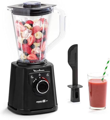 Moulinex Smoothie, Batidora de vaso 1200 W, pica hielo, función AutoClean, jarra Tritán de 2 L,...