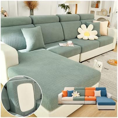 Soothing Home Sofa Covers, Sofa Hero Covers, Wear-Resistant Universal Couch Covers Washable Stretch Sectional Couch Cushion Covers (Green,Pillow Cover)