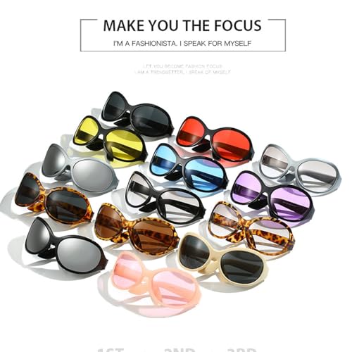 Steampunk Oversized Frame Sunglasses Women Men Vintage Outdoor Travel Street Photography Shades Uv4002