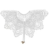 lamphle Spitzenkragen weiche Stoff Dekorative Schnürung Design Allparker Wolkenschulter falscher Spitzenausschnitt für Nähgeschäft Weiß