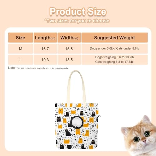 Bolsa de gato con ventana de afloramiento en lona resistente para hombro 3
