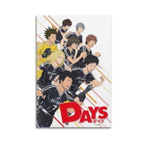 PZLWEFUN Póster de metal de Anime DAYS con pintura decorativa en lienzo para pared e impresión artística moderna para decoración de dormitorio familiar, 30 x 45 cm