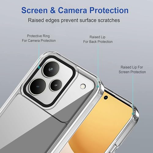 Image of Zapcase Back Case Cover for Realme P4 Pro 5G | Compatible for Realme P4 Pro 5G Back Cover | Case Cover with Camera Protection | (TPU + PC | Transparent)