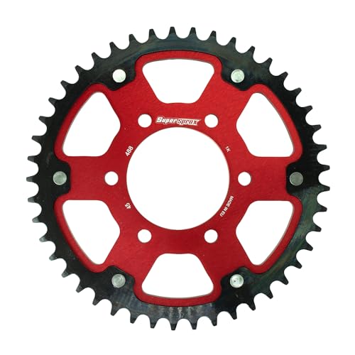 スーパースプロックス(Supersprox) ドリブン スプロケット リア ステルス (STEALTH) アルミ&スチール 45T レッド RST-488:45-RED ZX-12R 00-06、ZRX1200R/S 01-08、ZXR750(J1/J2)