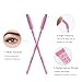 Mekupeu 50pcs Silicone Mascara Wand,Disposable Eyelash Brushes,Soft Lash Spoolie Brush For Eyelash Extensions (Pink)