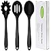 Cucchiai da cucina silicone, Set di 3 utensili da cucina in silicone resistenti al calore Cucchiaio forato et solido, Mestolo per Spaghetti per mescolare e servire, senza BPA, antiaderenti
