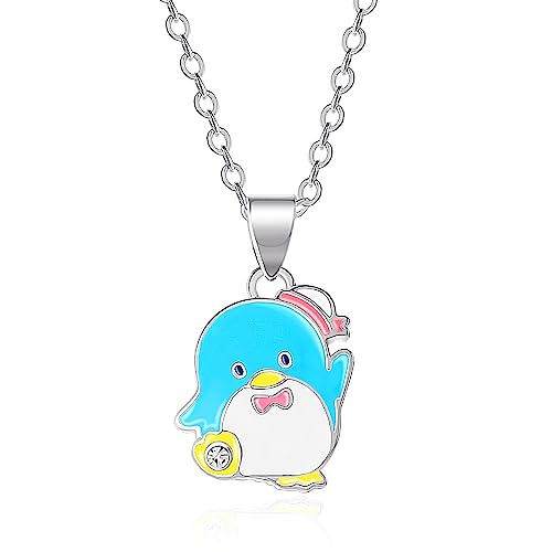 Hello Kitty Tuxedo Sam Womens Pendant Necklace 18' - Silver Plated Brass and Enamel Necklace Officially Licensed Sanrio