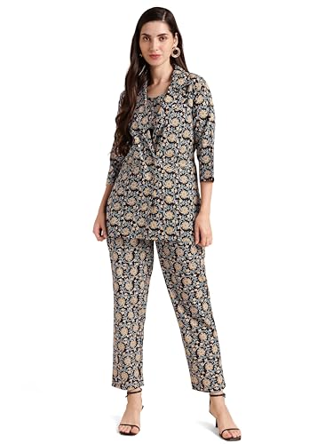 Image of MIRCHI FASHION Women's Co-Ords Kurta Set Cotton Floral Printed Kurta with Plazzo