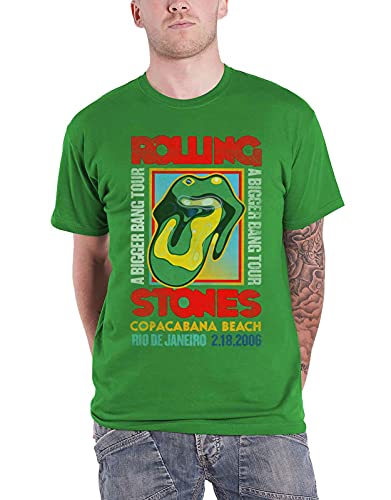 Rolling Stones The T Shirt Copacabana 2006 Band Logo Nouveau Officiel Irish Vert - Les Beatles, Paul McCartney, John Lennon, RIngo Starr, George Harrison Rolling Stones The T Shirt Copacabana 2006 Band Logo Nouveau Officiel Irish Vert