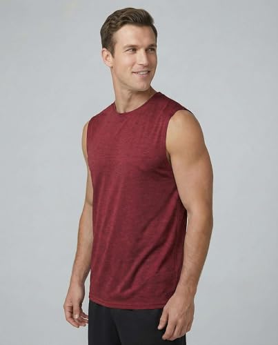 Image of Real Essentials 3 & 5 Pack: Men's Dry-Fit Active Athletic Tech Tank Top - Regular and Big & Tall Sizes (S-5XLT)