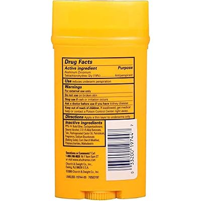 ARM & Hammer Ultramax Solid Antiperspirant Deodorant Active Sport 2.6 Oz (Pack of 4)