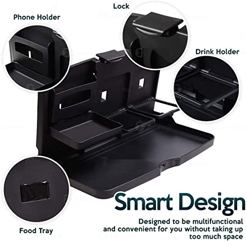 Image of Car Cup Holder, Meal Tray, Storage Rack, Rear Seat Dining Table, Fixed Storage, Tea Cup Holder, Car Interior Tray, Interior Decoration