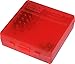 MTM Case-Gard P-100 Series Small Handgun Ammo Box, 100 Round, Clear Red