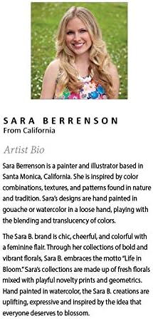 Miniatura 9 de Kate and Laurel Sylvie Tropic Leaves - Lienzo decorativo para pared con marco azul por Sara Berrenson, 23 x 33 pulgadas, gris, arte tropical para