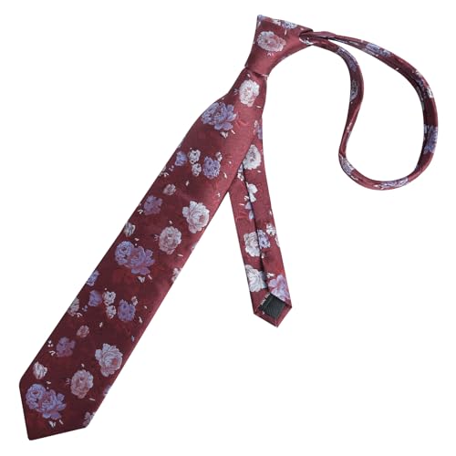 Image of Alizeal Mens 3.15'' Colorful Flower Pattern and handkerchief Necktie Set