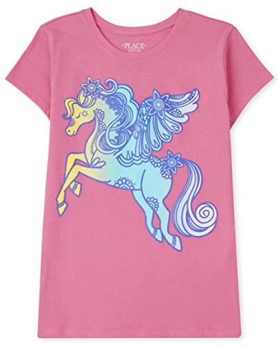 The Children's Place Girls Short Sleeve Graphic Tee #TOP3