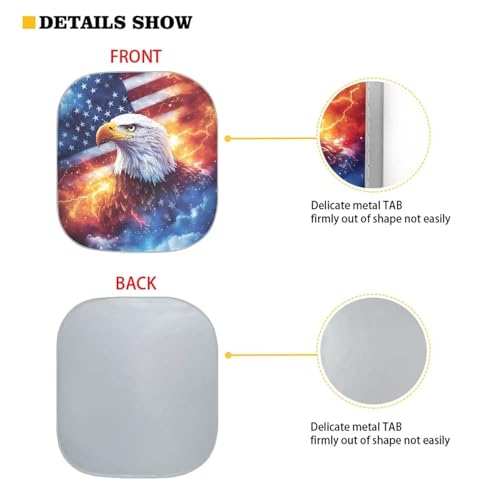 Image of Eagle Car Front Windshield Sun Shade 2 PCS Windshield Cover Foldable Automotive Interior Accessories for Sun Protection Heat Reflector-Keep Your Vehicle Cool