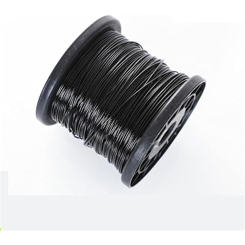 SSZYステンレス硬線、 ブラックPVCプラスチックコーティングステンレス鋼304ワイヤーロープケーブル0.38mm-6mm総直径 黒のナイロン上塗を施してある作り付けの 304 ステンレス鋼ワイヤー ロープの海のホック ライン (4.5MM 7X7 50