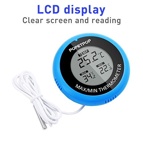 POPETPOP LCD Digital Aquarium Thermometer High Precision Digital Fish Tank Thermometer for Aquarium/Pond/Reptile Turtles… - Image 4
