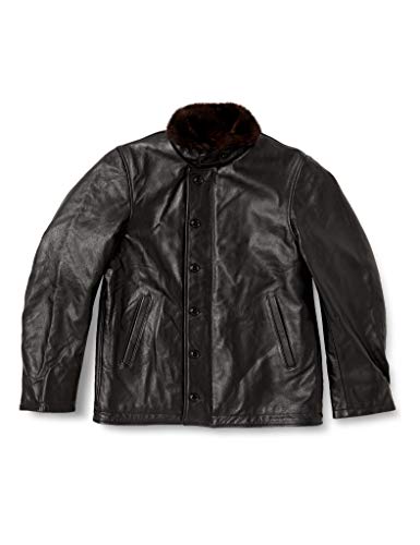 HOUSTON／ヒューストン／N-1／カウレザー／ブラック／40 楽天市場】HOUSTON / ヒューストン 8177 COW LEATHER N-1 DECK JACKET