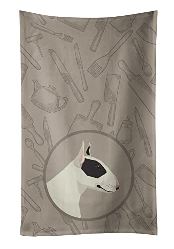Caroline's Treasures Ck2174Ktwl Black And White Bull Terrier In The Kitchen Kitchen Towel Dish Cloths Guest Hand Towel Decorative Bathroom Towel For Face,Tea, Dishcloth, Kitchen And Bath #TOP9