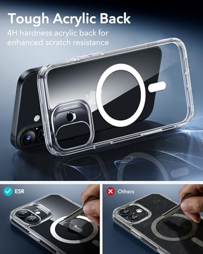 Image of ESR for iPhone 17 Case, Camera Control Cover, Compatible with MagSafe Accessories, TPU, Military-Grade Drop Protection, Shock-Absorbing Air Guard Corners, Hybrid Series, Clear