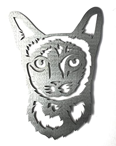 Image Industry Siamese Cat Garden Art Sculpture/Garden Ornament/Rusty Metal Cat/Metal Garden Sculpture/Metal Art (Small 140mm x 203mm)