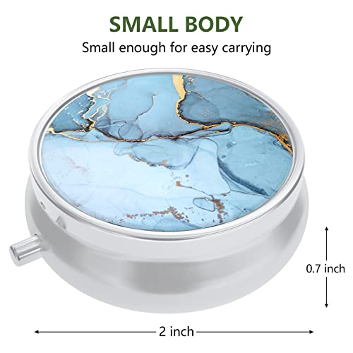 Image of Pill Box, Small Pill Case for Purse & Pocket, Travel Medicine Organizer | Cute Travel Medicine Organizer, Portable Medicine Container Holder to Hold Vitamins, Medication, Fish Oil & Supplement